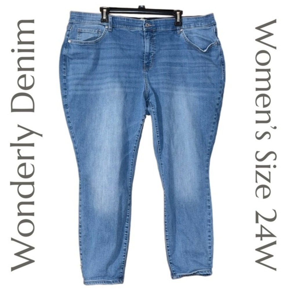 Wonderly - Women's Mid Rise - Skinny Stretch Jeans - Size 24W - Picture 3 of 8